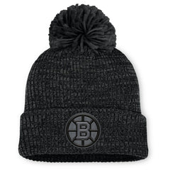 Boston Bruins Fanatics Women's Authentic Pro Road Cuffed Knit Hat with Pom On Sale