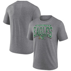 Philadelphia Eagles Warped Block Tri-Blend T-Shirt