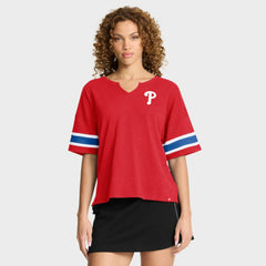 Philadelphia Phillies Fanatics Women's Curl Route T-Shirt | MLB New