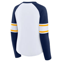 Milwaukee Brewers Fanatics Women's Blitz Package Raglan Lace-Up V-Neck Long Sleeve T-Shirt | MLB Discount