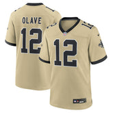 New Orleans Saints Nike Chris Olave Gameday Golds Alternate Game Player Jersey