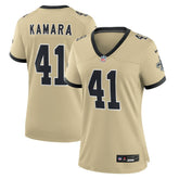 New Orleans Saints Nike Alvin Kamara Women's Gameday Golds Alternate Game Player Jersey
