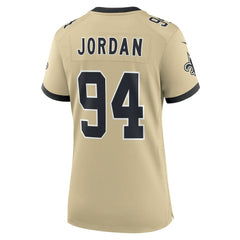 New Orleans Saints Nike Cameron Jordan Women's Gameday Golds Alternate Game Player Jersey