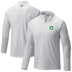 Boston Celtics Terminal Tackle Raglan Omni-Shade Quarter-Zip Jacket Outlet