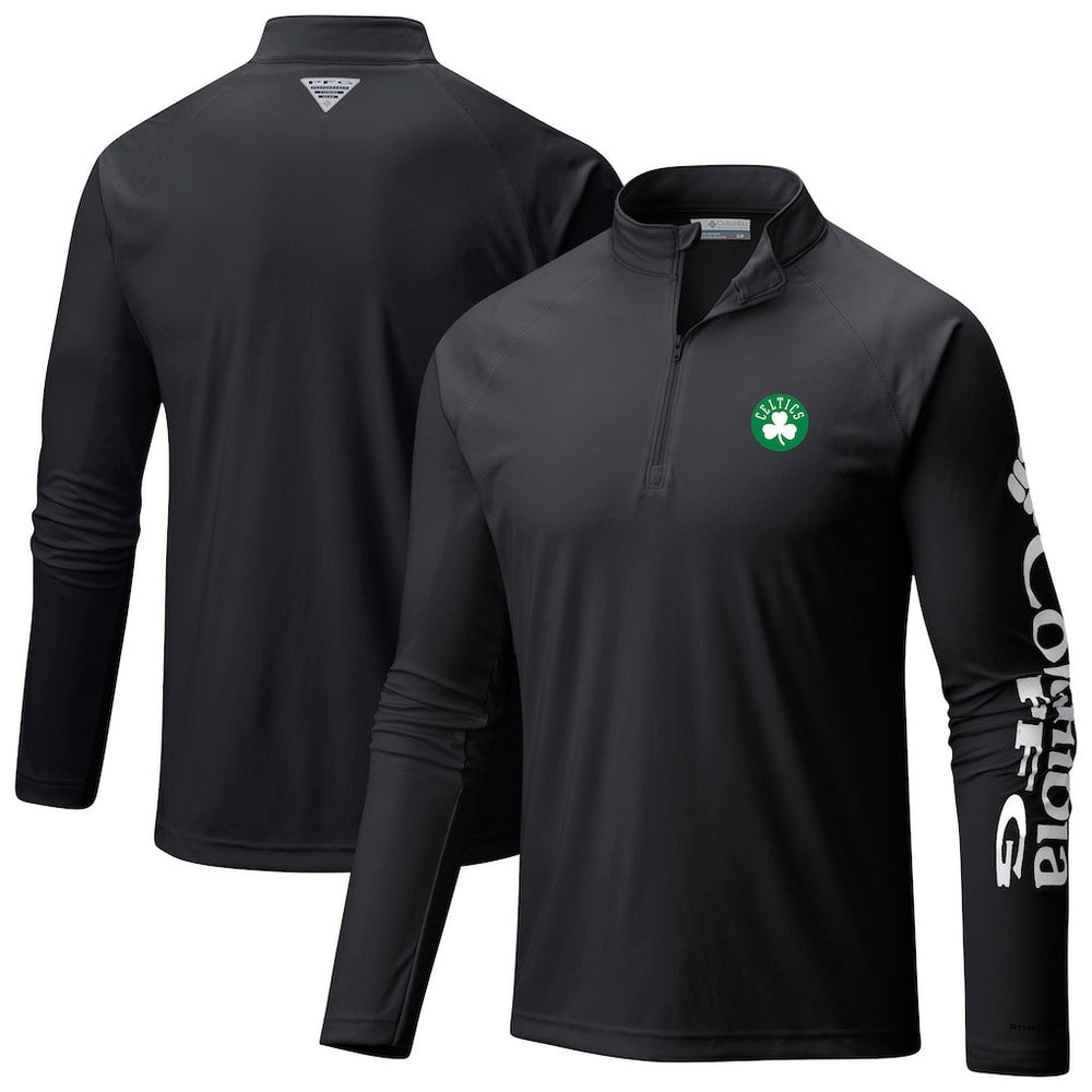Boston Celtics Terminal Tackle Raglan Omni-Shade Quarter-Zip Jacket Outlet