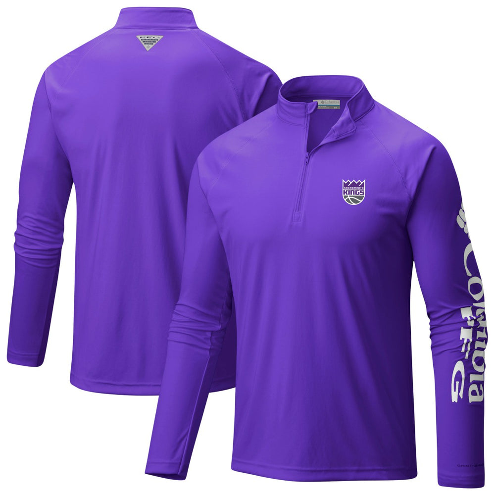 Sacramento Kings Terminal Tackle Raglan Omni-Shade Quarter-Zip Jacket New