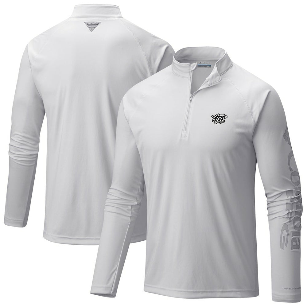 Brooklyn Nets Terminal Tackle Raglan Omni-Shade Quarter-Zip Jacket Outlet