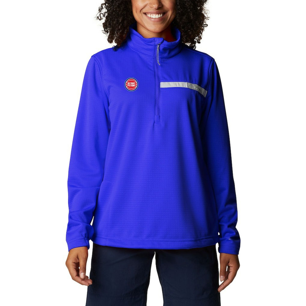 Detroit Pistons Women's Skiff Guide Fleece Pullover Top sale New