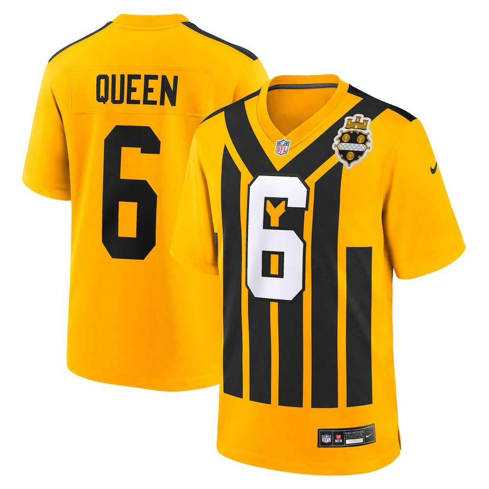 Pittsburgh Steelers Nike Patrick Queen Alternate 1933 Throwback Game Jersey