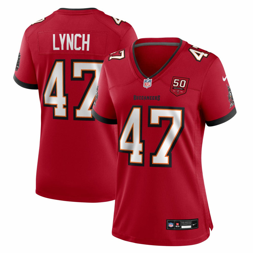 Tampa Bay Buccaneers Nike John Lynch Women's 50th Anniversary Team Game Jersey