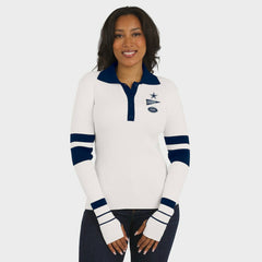 Dallas Cowboys WEAR by Erin Andrews Women's Ribbed Henley Polo Sweater