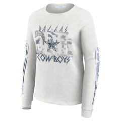 Dallas Cowboys WEAR by Erin Andrews Women's Graphic Waffle Long-Sleeve T-Shirt