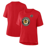 Chicago Blackhawks Fanatics Women's 2025 Winter Classic Primary Logo T-Shirt For Sale