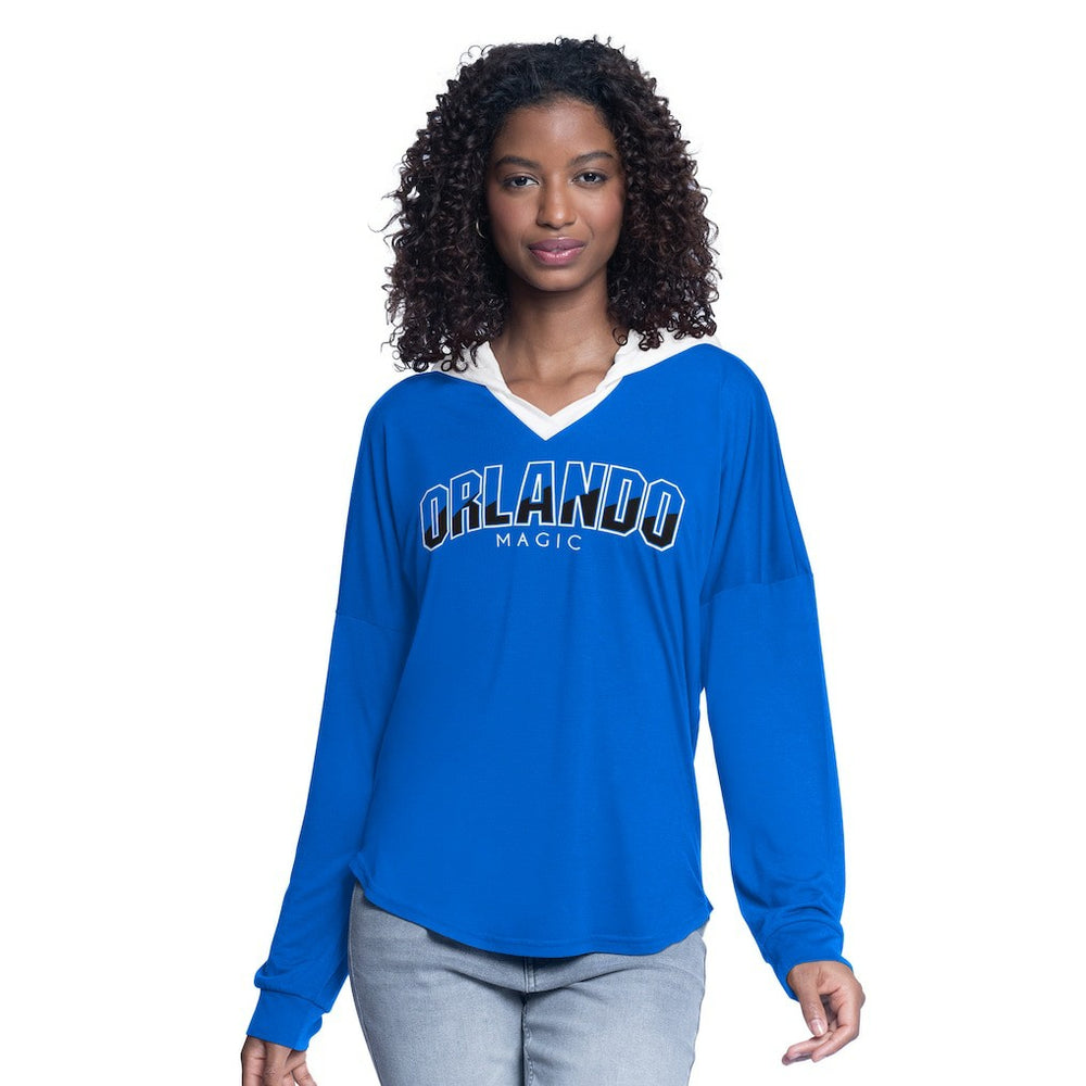 Orlando Magic G-III 4Her by Carl Banks Women's Bench Player Oversized Long Sleeve Hooded Top On Sale