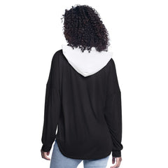 Brooklyn Nets G-III 4Her by Carl Banks Women's Bench Player Oversized Long Sleeve Hooded Top Outlet