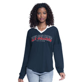 New Orleans Pelicans G-III 4Her by Carl Banks Women's Bench Player Oversized Long Sleeve Hooded Top Discount