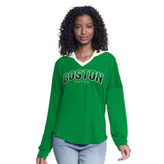 Boston Celtics G-III 4Her by Carl Banks Women's Bench Player Oversized Long Sleeve Hooded Top Outlet