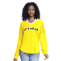 Utah Jazz G-III 4Her by Carl Banks Women's Bench Player Oversized Long Sleeve Hooded Top Discount