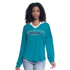 Charlotte Hornets G-III 4Her by Carl Banks Women's Bench Player Oversized Long Sleeve Hooded Top For Sale