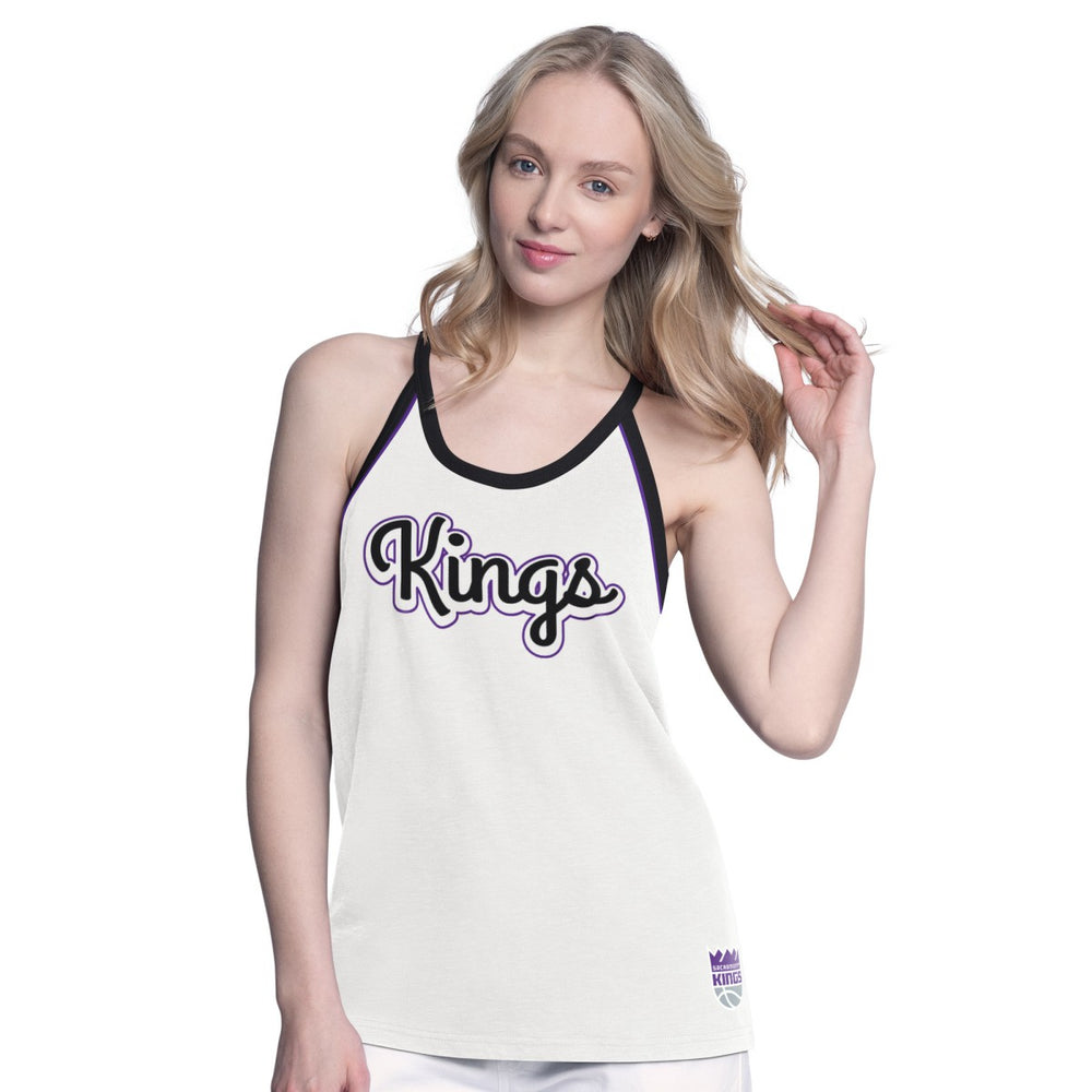 Sacramento Kings G-III 4Her by Carl Banks Women's Curveball Racerback Scoop Neck Slub Tank Top New