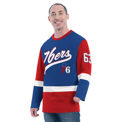 Philadelphia 76ers G-III Sports by Carl Banks Adaptive Rugby Long Sleeve Top For Sale