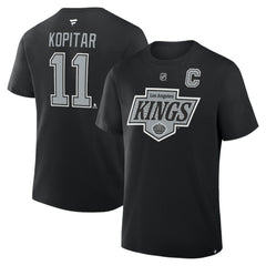 Anze Kopitar Los Angeles Kings Fanatics Authentic Stack Name & Number T-Shirt For Sale