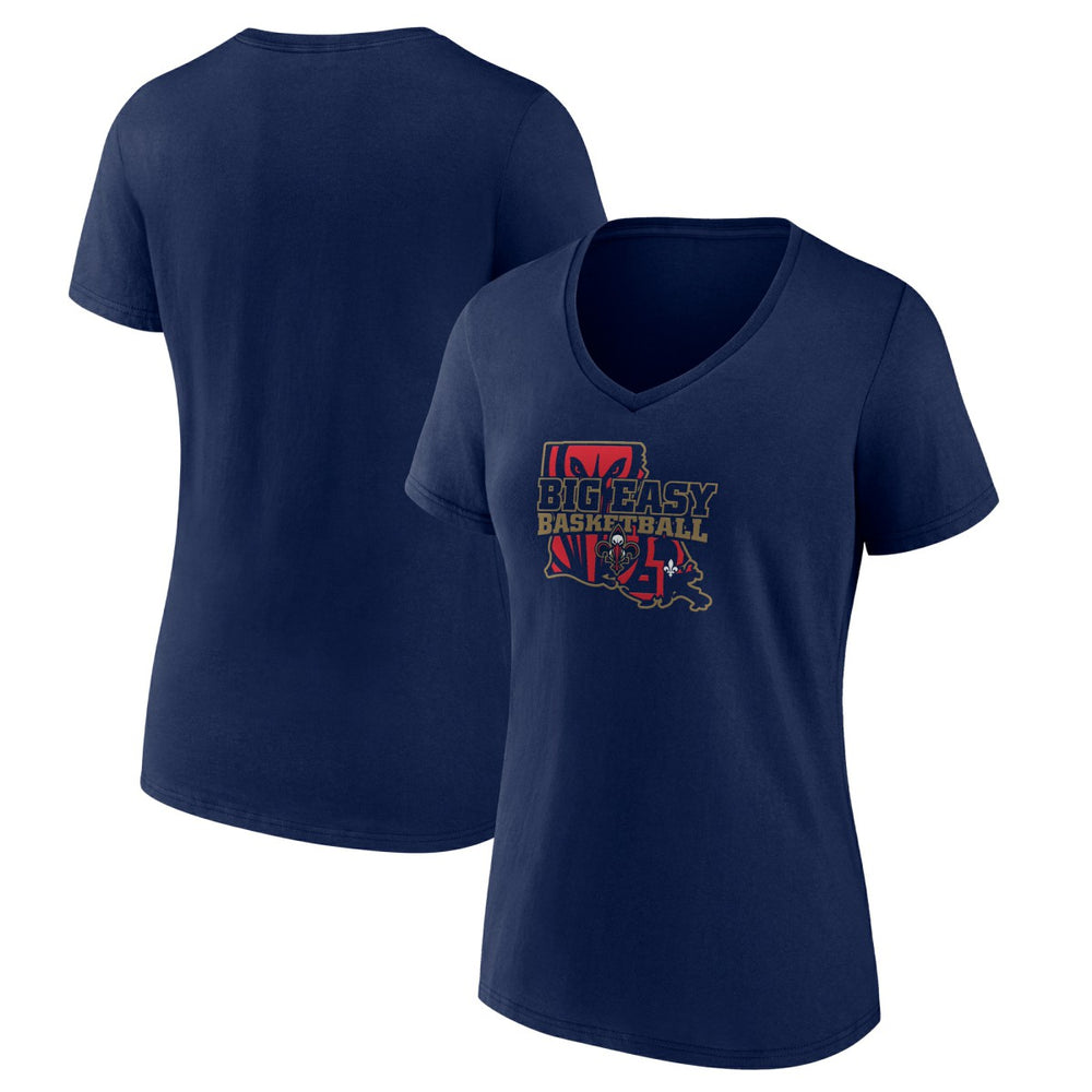 New Orleans Pelicans Women's Core Hometown Launch V-Neck T-Shirt On Sale