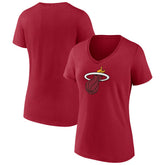 Miami Heat Women's Primary Logo V-Neck T-Shirt For Sale