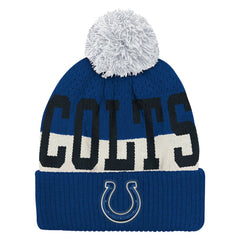 Indianapolis Colts Outerstuff Youth Modern Fan Cuffed Knit Hat with Pom