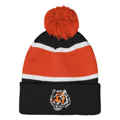 Cincinnati Bengals Outerstuff Girls Let's Play Cuffed Knit Hat with Pom