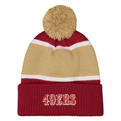 San Francisco 49ers Outerstuff Girls Let's Play Cuffed Knit Hat with Pom