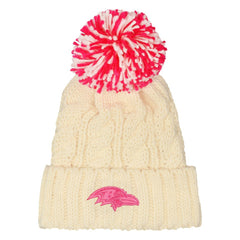 Baltimore Ravens Outerstuff Girls Cable Cuffed Knit Hat with Pom