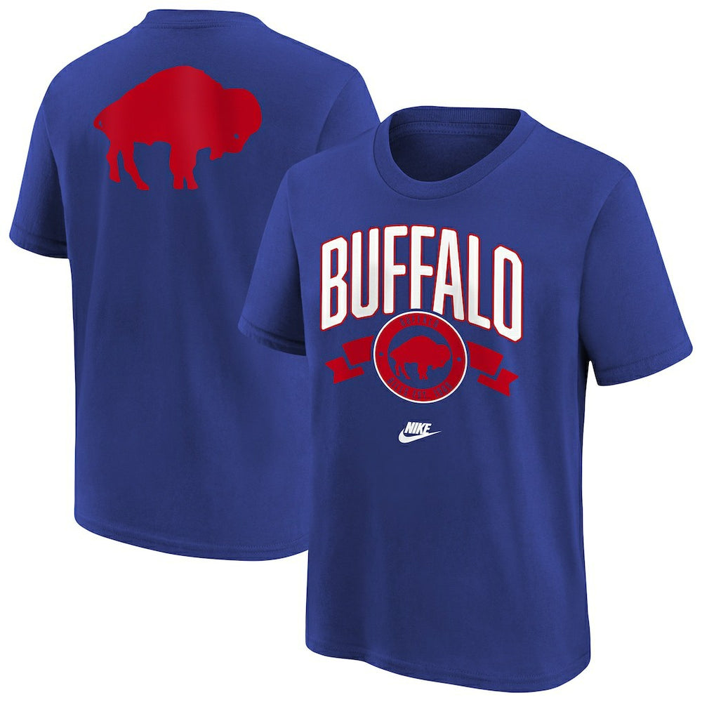 Buffalo Bills Nike Youth Rewind Front & Back Essential T-Shirt