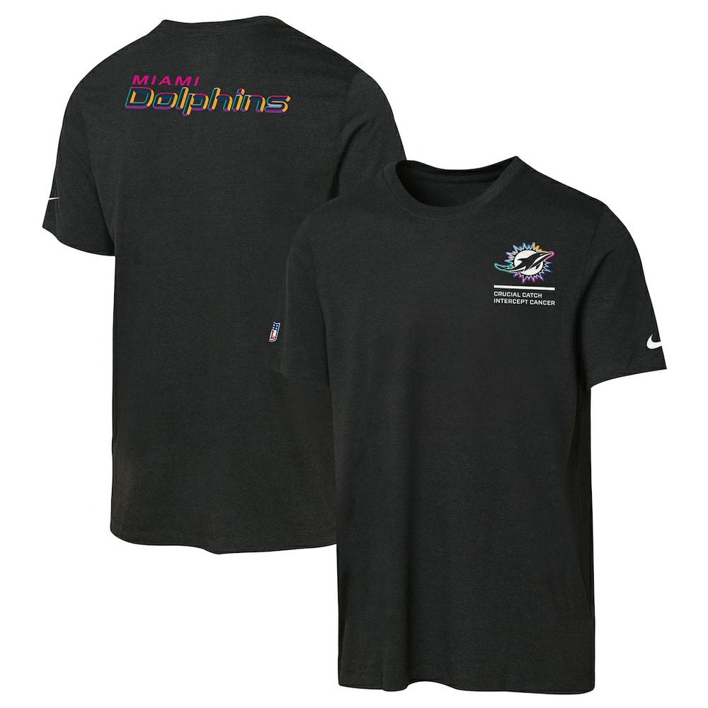 Miami Dolphins Nike Youth 2025 NFL Crucial Catch Tri-Blend Dri-FIT T-Shirt
