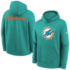 Miami Dolphins Nike Youth Sideline Club Fleece Hoodie