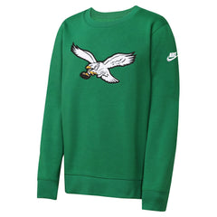 Philadelphia Eagles Nike Youth Rewind Essential Pullover Crewneck Sweatshirt