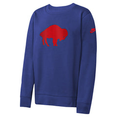 Buffalo Bills Nike Youth Rewind Essential Pullover Crewneck Sweatshirt