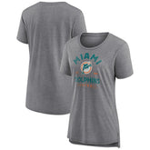 Miami Dolphins Women's Vintage Arch Tri-Blend T-Shirt