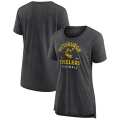 Pittsburgh Steelers Women's Vintage Arch Tri-Blend T-Shirt