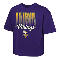 Minnesota Vikings Outerstuff Girls Youth Big City Boxy T-Shirt