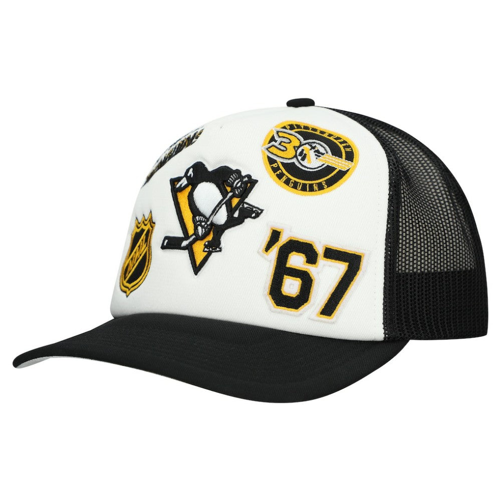 Pittsburgh Penguins Mitchell & Ness Gridlock Trucker Adjustable Hat Discount