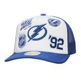 Tampa Bay Lightning Mitchell & Ness Gridlock Trucker Adjustable Hat Sale