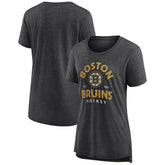 Boston Bruins Women's Vintage Arch Tri-Blend T-Shirt For Sale