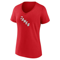 Carolina Hurricanes Women's Primary Logo V-Neck T-Shirt Sale