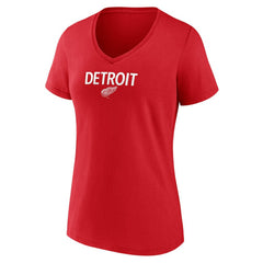 Detroit Red Wings Women's Primary Logo V-Neck T-Shirt Online