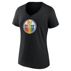 Edmonton Oilers Women's Team Pride V-Neck T-Shirt On Sale