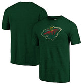 Minnesota Wild Distressed Logo Tri-Blend T-Shirt Online