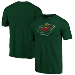 Minnesota Wild Distressed Logo Tri-Blend T-Shirt Online