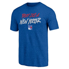 New York Rangers Shoot to Score Tri-Blend T-Shirt Discount