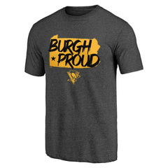 Pittsburgh Penguins Shoot to Score Tri-Blend T-Shirt For Sale